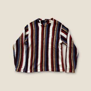 Stussy Vertical Striped Knit Crew - Rust